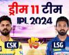 CSK vs LSG Dream11 Prediction Todays Match in Hindi, Chennai Super Kings vs Lucknow Super Giants Playing X1, Dream 11 Update Today Match CSK vs LSG