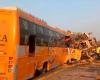Gorakhpur To Delhi Sleeper Bus Going From Overturned Driver Falling Asleep Accident At Kannauj 4 Died 35 Injured Ann